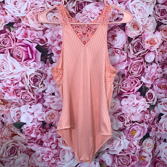 Peachy Pink Bodysuit - Picture 1 of 2
